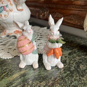 Easter Bunny Pair Figurines Home Decorations Spring Decor Bunny Gifts Easter